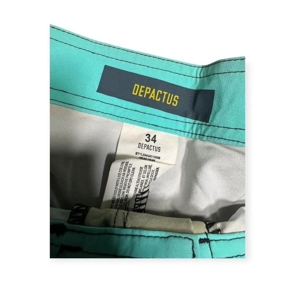 Depactus‎ Head High Board Shorts Blue Surf Stretch Beach *Choose your Size* BNWT